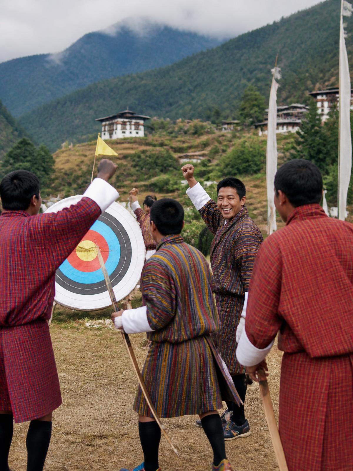 Traditional archery match in Bhutan