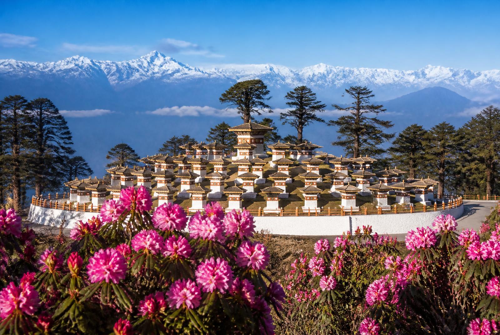 Dochula Pass during Bhutan's spring season